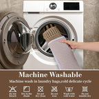 RESARE Waffle Bath Mat, Super Absorbent Non Slip, Machine Washable, Ultra Soft Boho Bath Rugs with Tassels, Upgraded Bordered Design, 17"x24" Brown