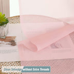 Ebesto Blush Pink Sheer Curtains 90 Inches Long 2 Panels, Light Filtering Solid Sheer Curtains for Bedroom Living Room, Lightweight Soft Airy Voile Sheer Drapes, Dual Rod Pocket, 2x42Wx90L Inches