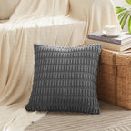 Fancy Homi 4 Packs Decorative Throw Pillow Covers for Living Room Couch Bed, Modern Farmhouse Boho Home Décor Accent Cushion Case, 20" x 20", Dark Gray