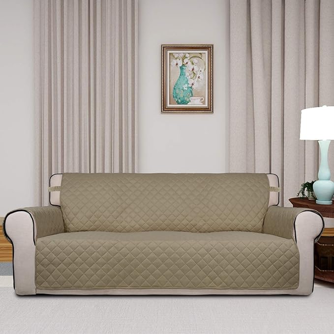 PureFit Reversible Quilted Couch Covers for Dogs Oversized Sofa Cover 78”