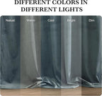 RYB HOME Dusty Blue Velvet Drapes for Baby Boy Bedroom, Thermal Insulated, Light Blocking, Floor-Length Velvet Curtains with Hook Belt for Modern Home Decor, 52" W x L84 L, 2 Panels Set