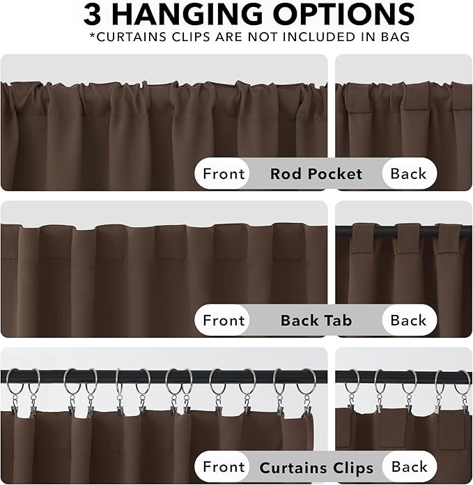 Deconovo Blackout Curtains for Bedroom, Living Room Curtains 84 Inches Long