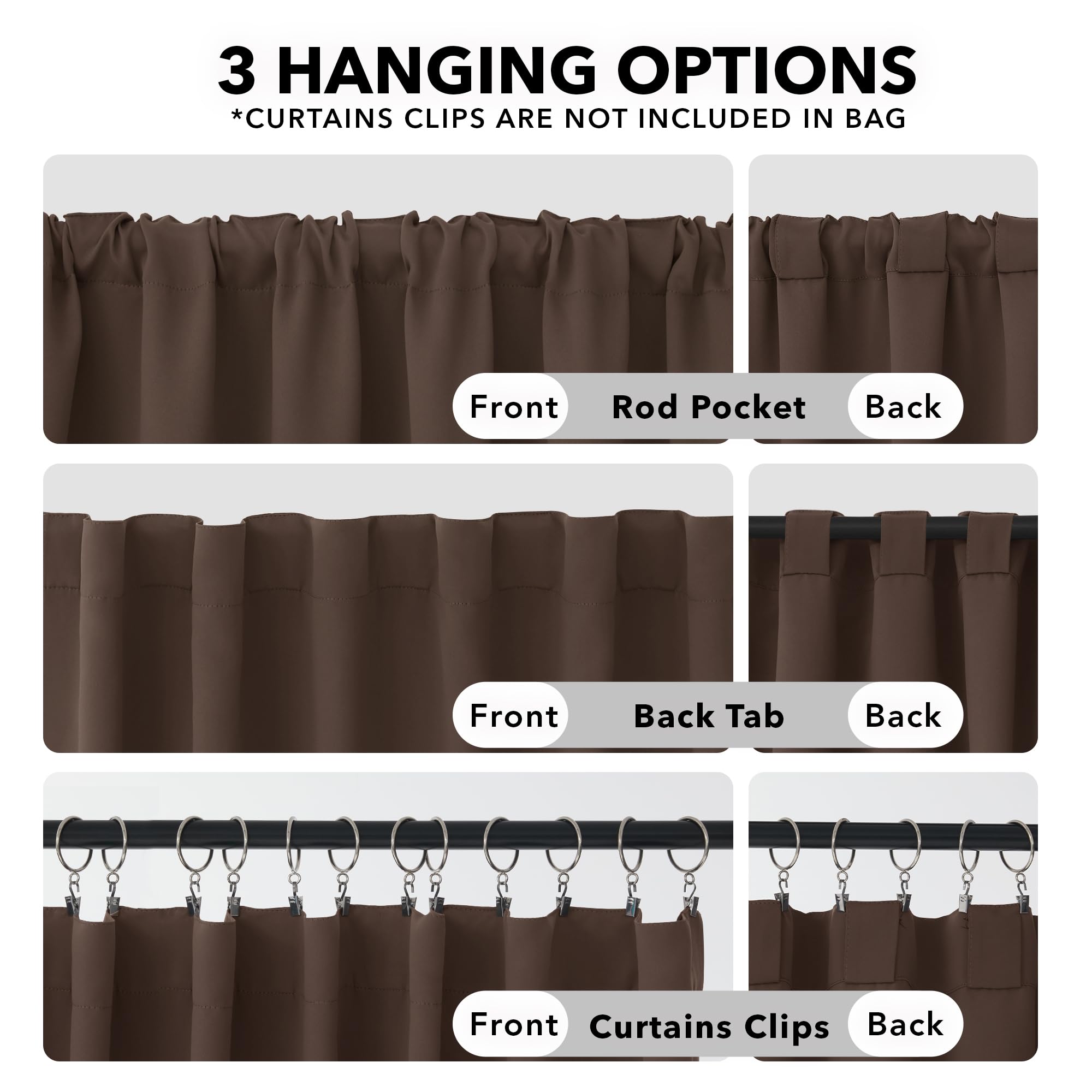 Deconovo Blackout Curtains for Bedroom, Living Room Curtains 84 Inches Long