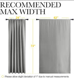NICETOWN 2 Panels Blackout Curtains, Rod Pocket Window Curtains Room Darkning Drapes for Bedroom/Living Room, Thermal Insulated Solid Draperies for Home Office/Study, 62 by 72-Inch, Silver Grey