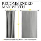 NICETOWN 2 Panels Blackout Curtains, Rod Pocket Window Curtains Room Darkning Drapes for Bedroom/Living Room, Thermal Insulated Solid Draperies for Home Office/Study, 62 by 72-Inch, Silver Grey