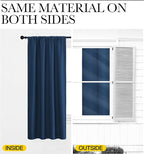 NICETOWN Kitchen Curtains, Short Blackout Curtains & Drapes, Moroccan Blue, 42" Wide by 54" Long, 2 PCs, Thermal Insulated Blackout Curtain Panels for Kids Room, Play Room