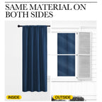 NICETOWN Kitchen Curtains, Short Blackout Curtains & Drapes, Moroccan Blue, 42" Wide by 54" Long, 2 PCs, Thermal Insulated Blackout Curtain Panels for Kids Room, Play Room