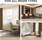 Joydeco Blackout Curtains for Bedroom - 100% Light Blocking 2 Panels Cappuccino Drapes 42"W x 108"L, Thermal Insulated Room Darkening Curtains, Linen Textured for Living Room, Rod Pocket & Back Tabs