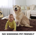 9x12 Ft Extra Large Shag Rugs for Living Room, Ultra Soft Fluffy Furry Area Rugs for Bedroom Indoor Floor, Aesthetic Carpet for Kids Home Decor (Brown)