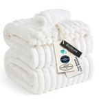Bedsure Soft Cal Size Blanket for Bed Beige 102"x96"
