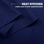 NICETOWN Royal Blue Blackout Kitchen Curtains - Energy Smart Blackout Grommet Curtain Panels for Bathroom/Loft Window/Living Room (42W by 36L 1.2 inches Header, Set of 2)