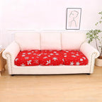 hyha Printed Couch Cushion Covers, Floral Sofa Covers Washable for 3 Cushion Couch, Stretch Pattern Outdoor Cushion Covers for Patio Furniture with Elastic Bottom(3 Packs, Snowflake Bell)