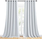 NICETOWN Room Darkening Draperies Curtains Panels, Window Treatment Thermal Insulated Grommet Room Darkening Curtains/Drapes for Bedroom (Greyish White, 2 Panels, 70-inch by 95-inch)