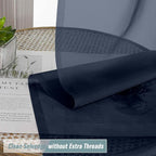 Navy Blue Window Sheer Curtains 54 inch Length, Soft Airy Light Filtering Sheer Curtain 2 Panels Set, Dual Rod Pocket Gauze Drapes for Living Room Bedroom, 2x42Wx54L Inches