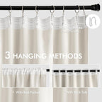 MIULEE Ivory Back Tab Blackout Curtains 90 Inches Long 2 Panels Set for Living Room Bedroom Privacy, Rod Pocket/Pinch Pleat Thermal Insulated Room Darkening Pleated Light Blocking Drapes