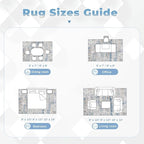 Area Rugs 8x10 for Living Room: Washable Rug Modern Abstract Neutral Soft Non-Slip Low-Pile Indoor Large Carpet for Bedroom Dining Room Playroom Home Office (Light Blue Brown, 8'x10')