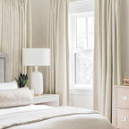 MIULEE 100% Blackout Linen Curtains for Bedroom 52x120 Inches Cream