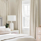 MIULEE 100% Blackout Linen Curtains for Bedroom 52x84 Inches Cream