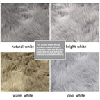 Tangsoo 2x3 Grey Small Faux Fur Rug,Washable Fuzzy Fluffy Chair Cover Rugs