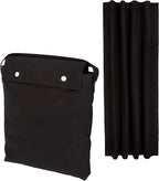 Amazon Basics Portable Blackout Curtain Shade with Suction Cups, Noise Reducing, Energy Saving, 50" W x 78"L, Black, 1-Pack