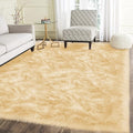 Latepis Rug for Living Room 6x8 Yellow Faux Fur Fluffy Rug Sheepskin Furry Rugs for Bedroom Shaggy Plush Rugs Home Décor, Rectangle
