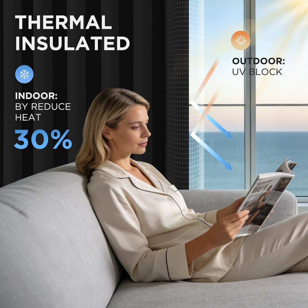 Joydeco Blackout Patio Sliding Door Curtains, Privacy Room Divider Curtains