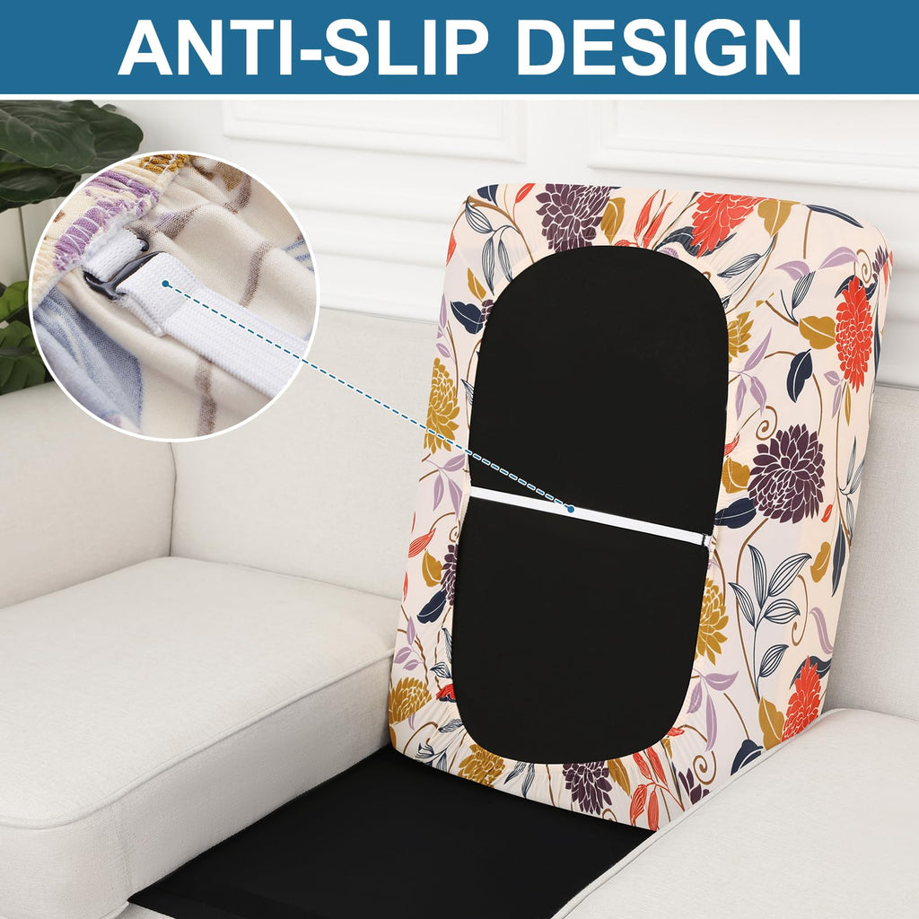 Smiry Printed Couch Cushion Covers, Stretch Couch Covers for Sofa