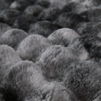 COOVA Faux Fur Throw Blanket for Couch, Cozy Soft and Fuzzy Plush Rabbit Fur Bubble Blanket for Sofa Bedroom Living Room, 60x80 Inches Tie Dye Light Grey