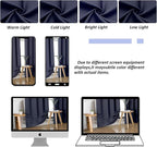 Simplebrand Ava Navy Blue Blackout Curtains for Bedroom 63 Inch Length 2 Panels Set, Solid Thermal Insulated Privacy Living Room Window Treatment Curtains Blackout Drapes, W50 x L63 Inch