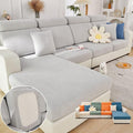 VFUX Soothing Home Sofa Covers, Sofa Hero Covers, Wear-Resistant Universal Couch Covers Washable Stretch Sectional Couch Cushion Covers (Light Grey,Back Cover L)