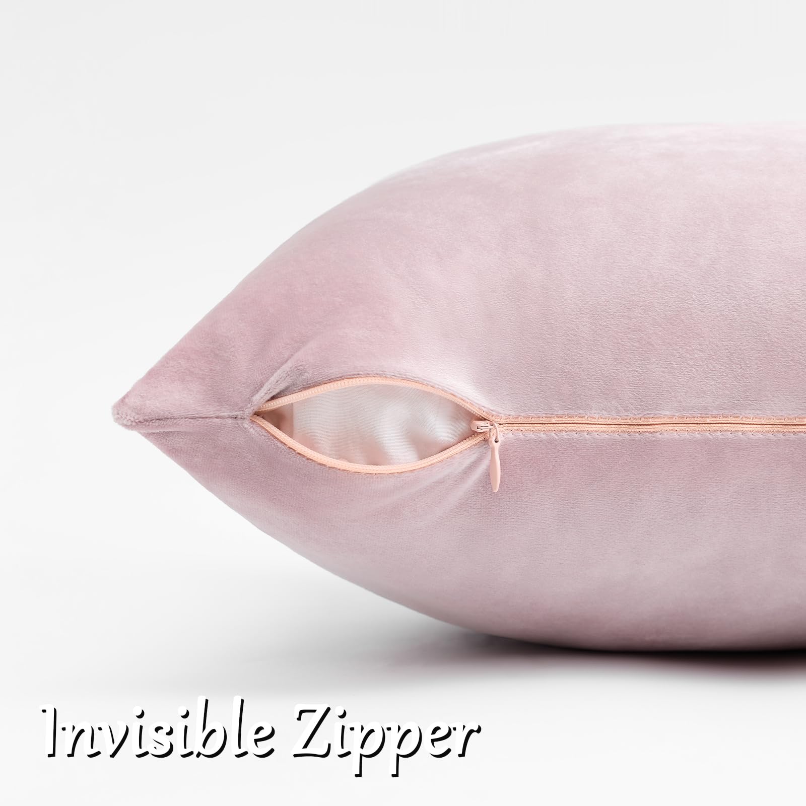 GIGIZAZA Sweet Lilac Velvet Throw Pillow Covers 18x18 Pack of 2