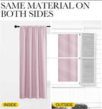 NICETOWN Baby Pink Kitchen Curtains, 42" W by 36" L, Set of 2, Short Blackout Curtains & Drapes, Small Window Draperies for Dining Room, Cupboard