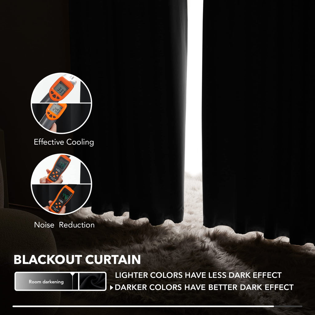 Deconovo Blackout Curtains for Bedroom, Living Room Curtains 54 Inches Long