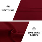 DWCN Burgundy Room Darkening Blackout Curtains - Thermal Insulated Privacy Energy Saving Window Curtain Drapes 38 x 63 inch Length, Set of 2 Bedroom Living Room Curtains