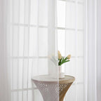 OVZME White Sheer Curtains 120 Inches Long 2 Panels Set, 59 Inch Extra Wide Soft Airy Lightweight Sheer White Curtains for Living Room, Farmhouse Voile Filmy Rod Pocket Drapes, 59Wx120L Inches