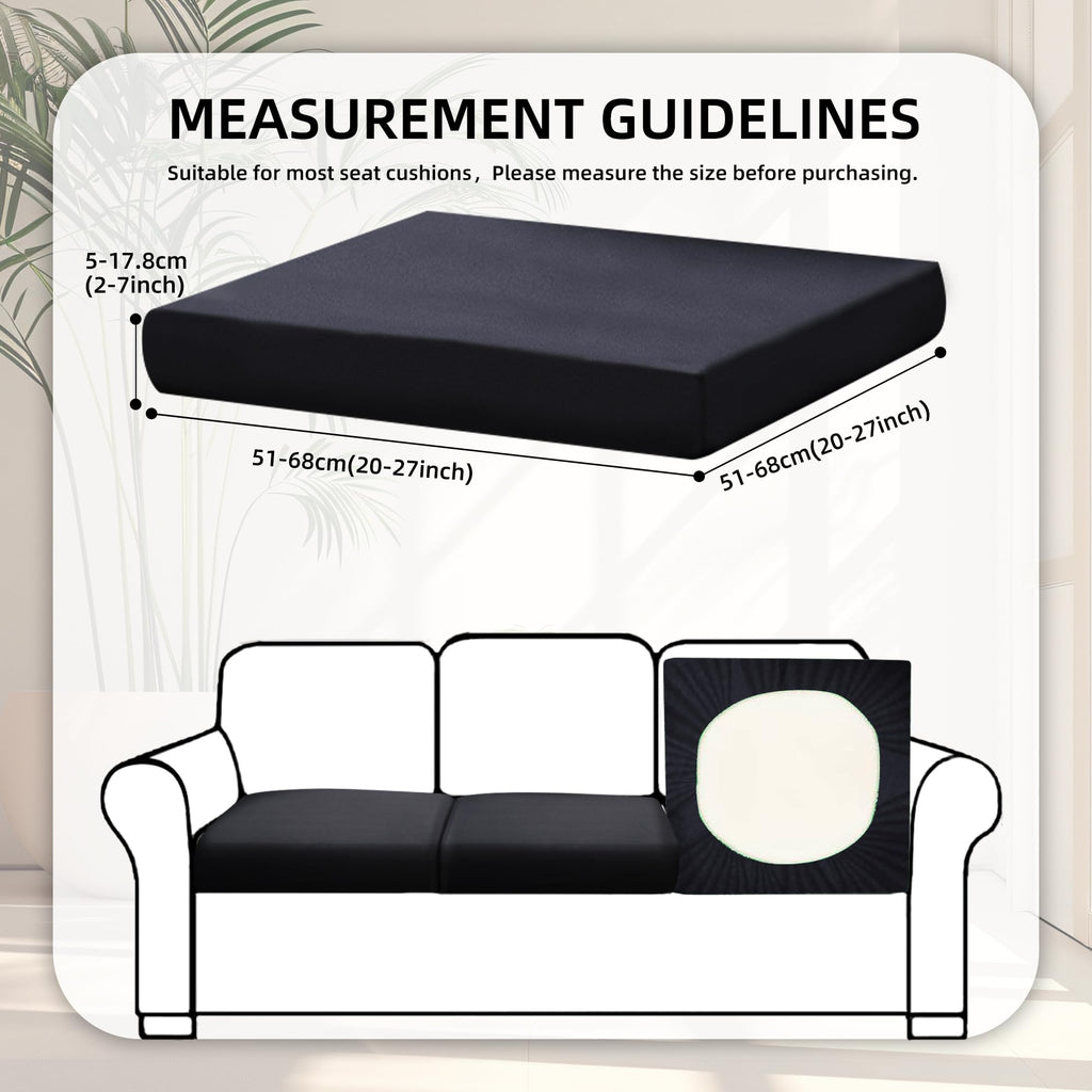 8 Piece Outdoor Cushion Covers, Patio Sofa Cushion Covers, Stretch Fit