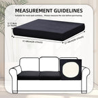 8 Piece Outdoor Cushion Covers, Patio Sofa Cushion Covers, Stretch Fit