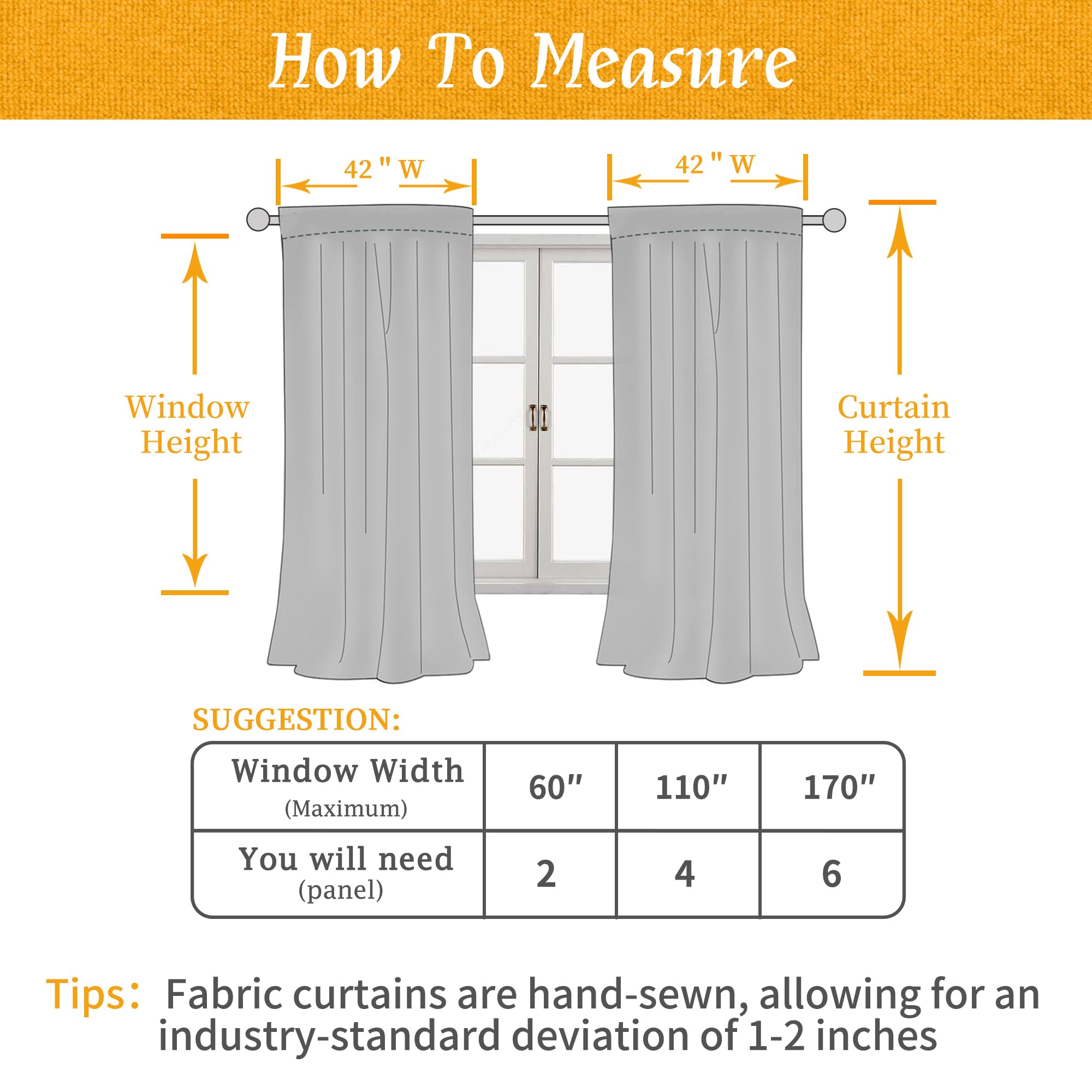 LAMIT Light Filtering Linen Curtains 63 Inch Length for Bedroom, Light Blue