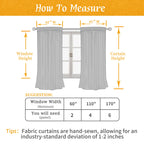 LAMIT Light Filtering Linen Curtains 54 Inches Long for Bedroom, Natural Ivory Soft Faux Linen Textured Panels Rod Pocket Neutral Drapes for Window/Loft Room, 42 x 54 Inch, 2 Panels