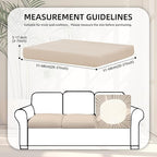 Patio Cushion Covers Outdoor Cushion Covers,Super Elastic Cushion Covers Replacement, Suitable for Outdoor Sofa Patio Couch Cover Replacement (8Pcs,Beige,Cover Only)
