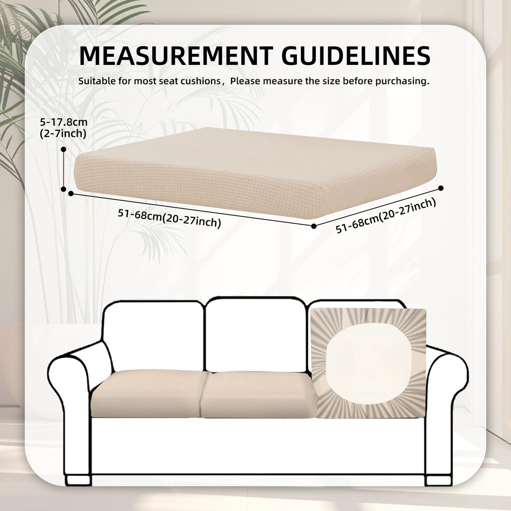 8 Piece Outdoor Cushion Covers, Patio Sofa Cushion Covers, Stretch Fit