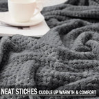Exclusivo Mezcla Soft Waffle Fleece Bed Blanket Twin XL Size, Gray