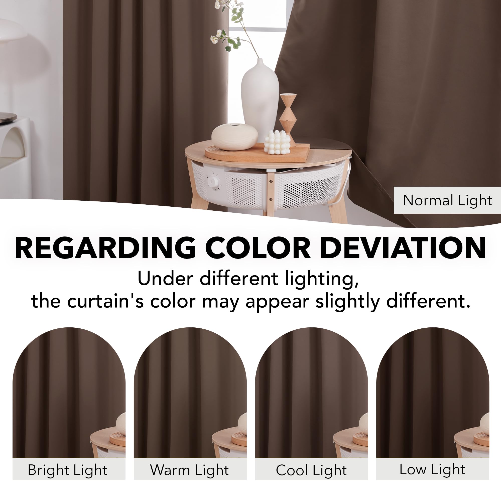 Deconovo Blackout Curtains for Bedroom, Living Room Curtains 54 Inches Long