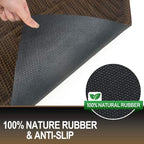 Mibao Front Door Mat, Dirt Trapper Welcome Mat for Outdoor Indoor, Non-Slip Waterproof Doormat, Durable Machine Washable Low Profile Entry Rug for Back Door Outside Patio Porch, 35.5" x 24", Coffee