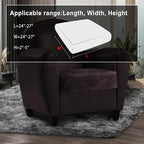 Leather Look Couch Cushion Covers Sofa Seat Slipcovers Sets Couches Furniture Protector for Sectional Armchair Loveseat Pets Kids Stretch Spandex Fabric (1 Cushion Armchair, Chocolate)