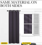 NICETOWN Blackout Curtain Panels for Bedroom, 2 Panels, W70 x L95-inch, Greyish Purple, Thermal Insulated Grommet Top Blackout Draperies and Drapes for Basement