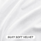RYB HOME White Velvet Curtains 102 inches with Hook Belt, Soft Fabric Room Darkening Thermal Insulated Luxurious Home Decor Curtains for Living Room Bedroom, W 52" x L 102", 2 Panels Set