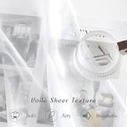 NICETOWN White Sheer 54 inch Length Curtains, Grommet Soft Voile Sheer Light Filtering Lightweight & Breathable Window Treatments for Nursery/Cafe, W30 x L54, 2 Panels