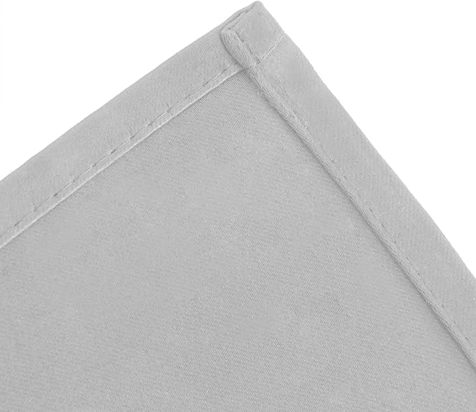 LEMOMO Light Grey Blackout Curtains/38 x 54 Inch/Set of Two Panels Grommet Living Room Curtains