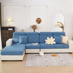 Sofa Covers Couch Covers for Sofa Pet Friendly Couch Cushion Covers Universal Sofa Covers Washable Stretch Slipcovers for Sectional Sofa (Texture Blue,Headrest Cover)